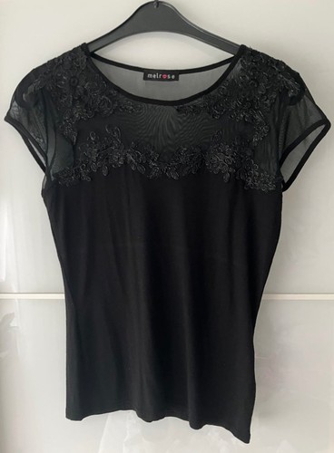Shirt oberteil melrose schwarz - melrose,